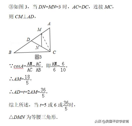 压轴题当中等腰三角形的分类讨论，这个热点很重要