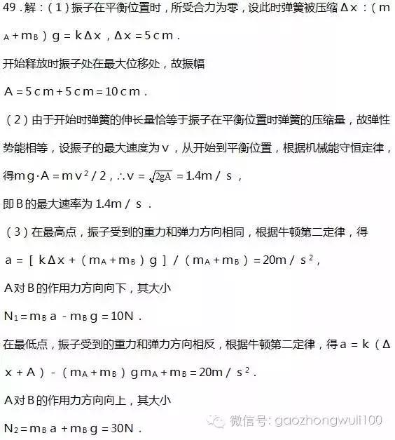 高中物理力学经典49道练习题，速速拿去刷，不谢！