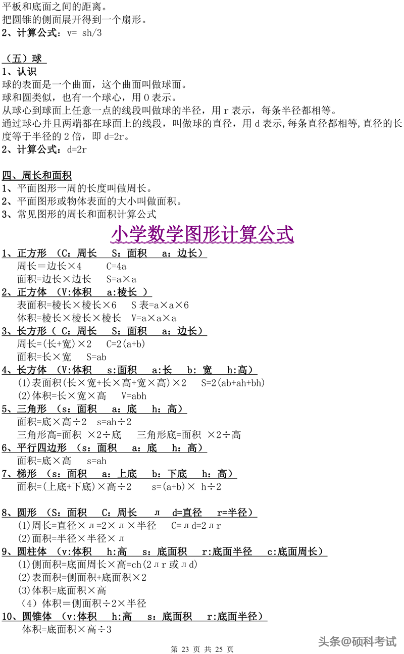 小学数学知识点归纳汇总，升学考试提分利器（超详细）收藏好