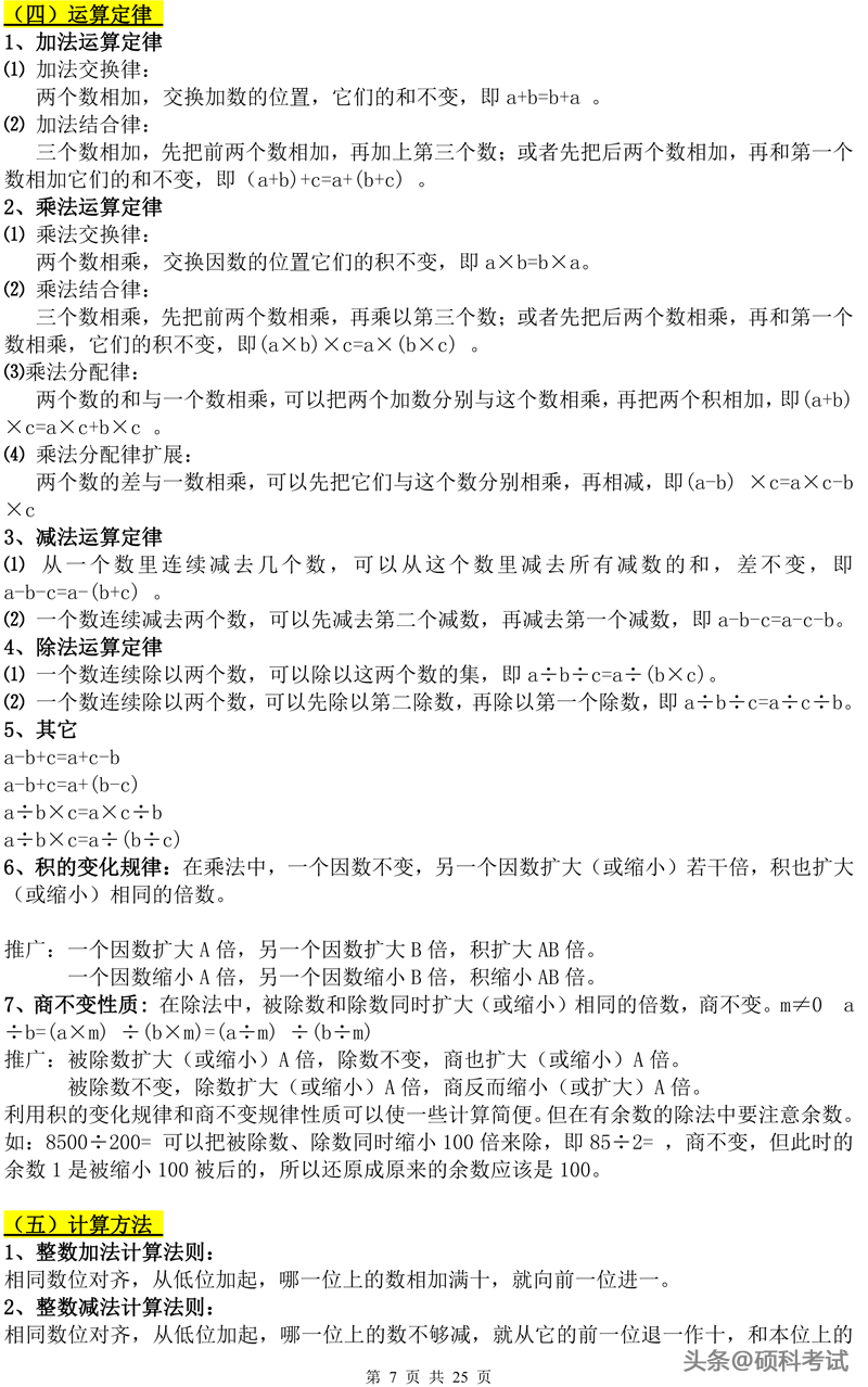 小学数学知识点归纳汇总，升学考试提分利器（超详细）收藏好