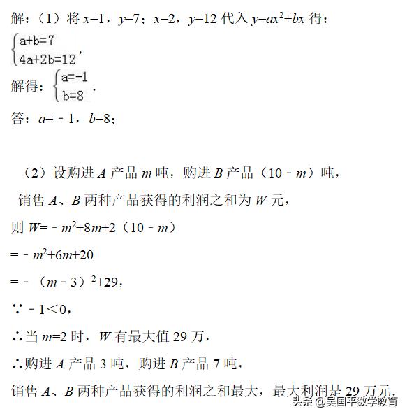 冲击19年中考数学，专题复习215：二次函数有关的应用题