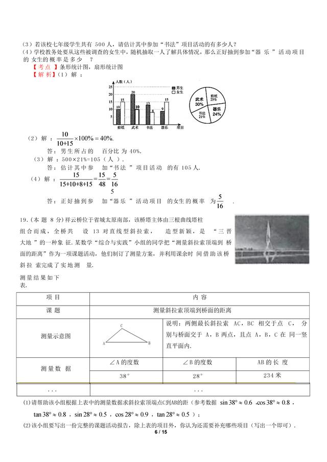 2018 年 山西省中考数学 试 卷（解析版）