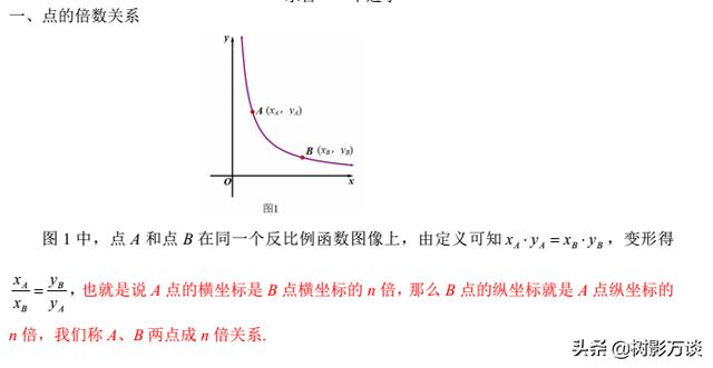 「核心考点」中考数学——反比例函数中的倍数特征