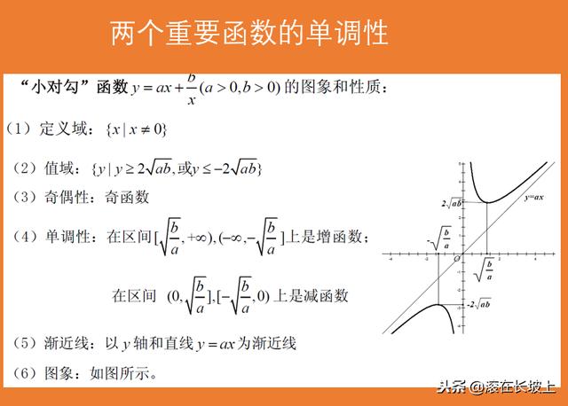 高中数学两个重要函数的单调性与图像