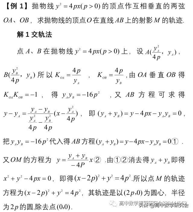 圆锥曲线十大题型总结