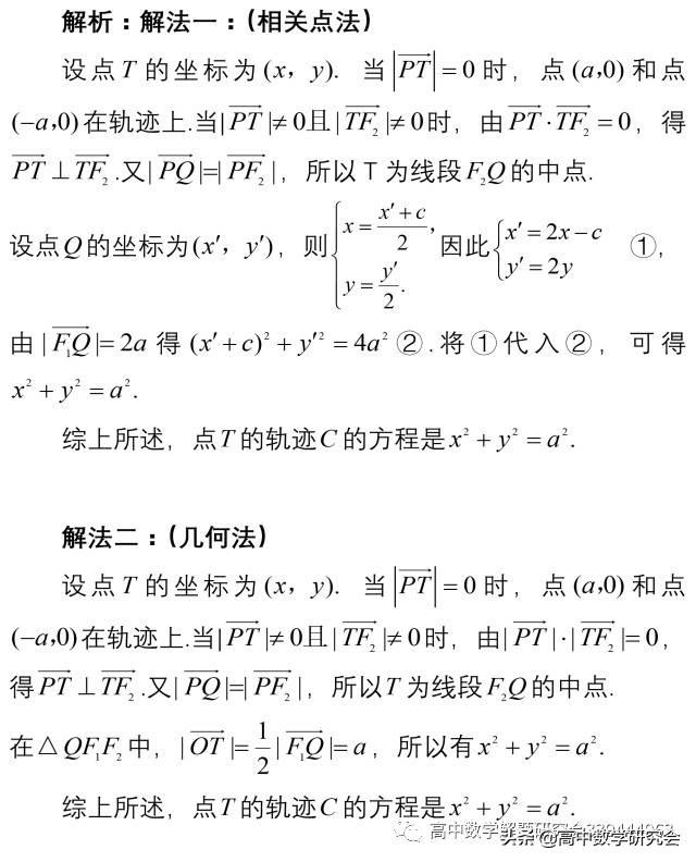 圆锥曲线十大题型总结