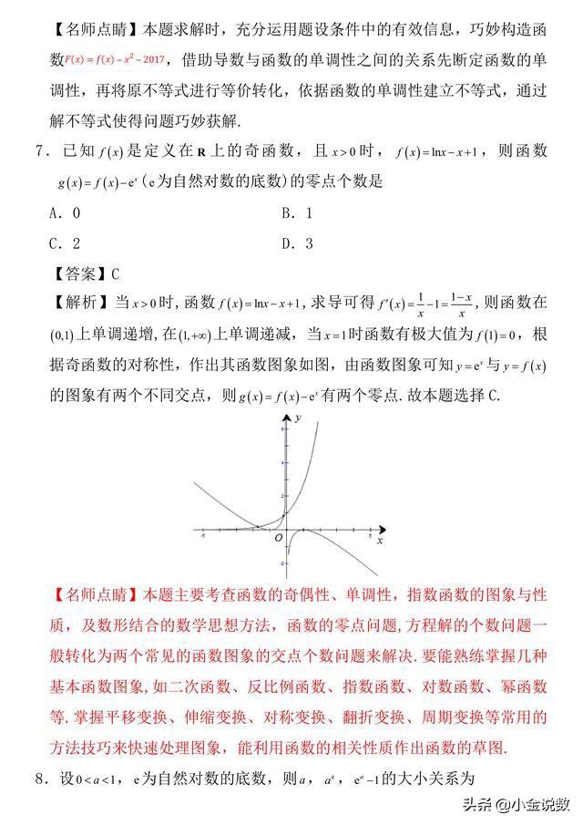 2019年高考数学二轮复习导数专题典例解析