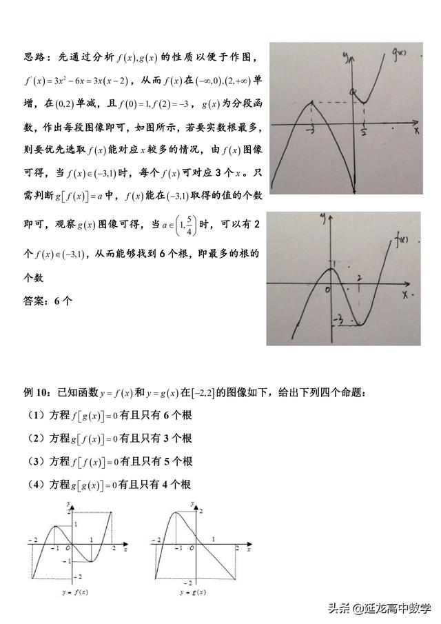 函数难点突破 10道经典题目让你一次彻底解决复合函数零点问题