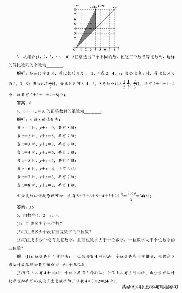 高考数学复习 第三讲 分类加法计数原理与分步乘法计数原理