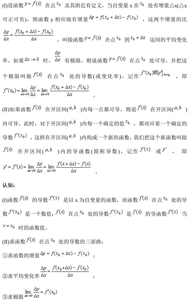 高考每年必考的导数及其应用知识点汇总，你一定得掌握！！