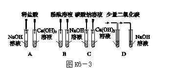 2018年中考化学复习方案课时训练六常见的酸和碱