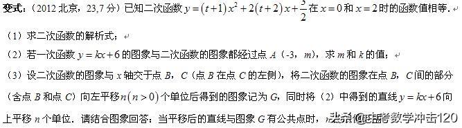 2019中考数学必做的12道压轴题，吃透了中考不下于120!