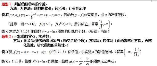 高考数学自救指南，导数题型及解题方法，这些方法看了就见效！