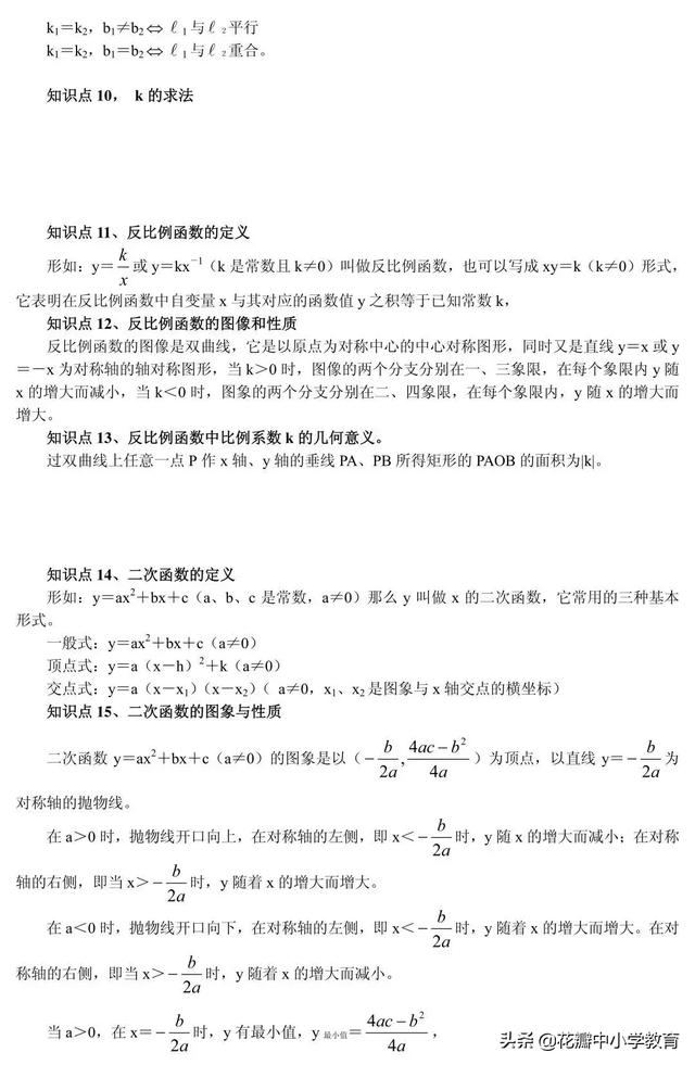 初中数学10大专题知识点精讲，重点难点全在这了