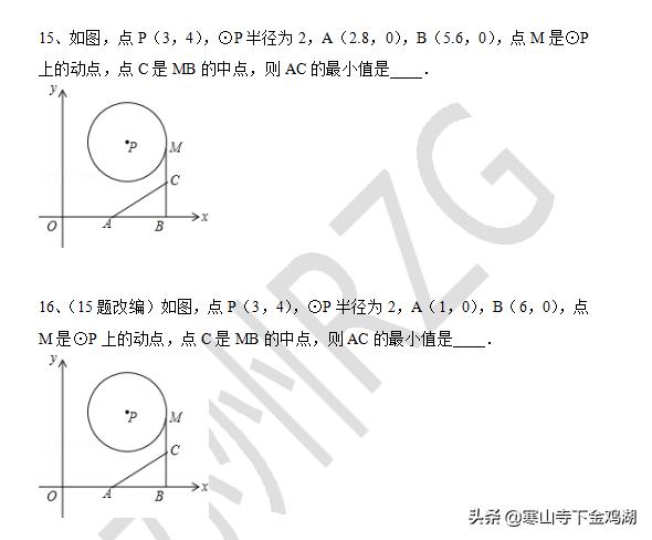 动点最值之选择填空（知识点全面）---初三党