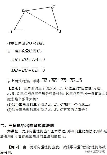 高考数学题根研究 ｜从向量三角形说起