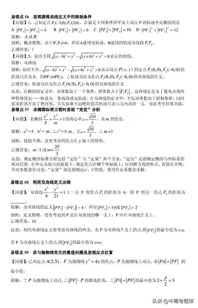 高考数学80个易错点、易错题全梳理，绝对干货！！