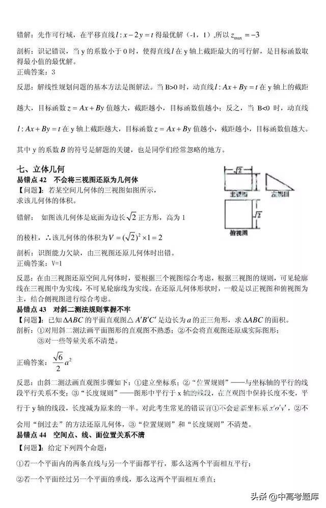 高考数学80个易错点、易错题全梳理，绝对干货！！