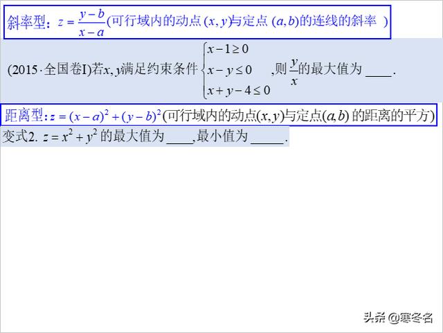 数学高考求距离型函数最值易错点典型例题分析