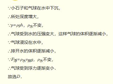 由气球沉水引出的关于浮力、压强、密度和透镜等的变形题型