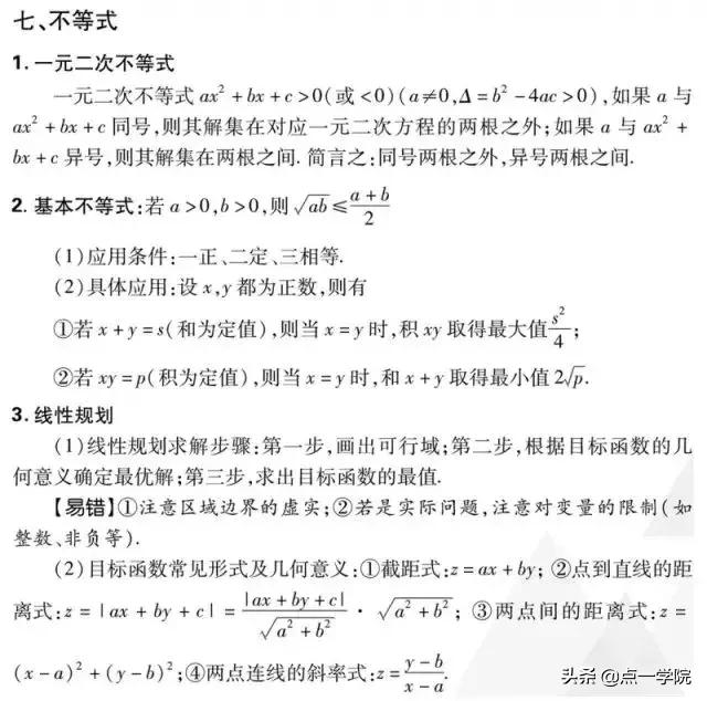 绝对干货！2019高考数学重要考点 ，附高考数学易犯的72个错误