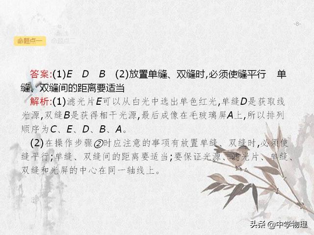 高三物理！高考必考实验16！《用双缝干涉测光的波长》