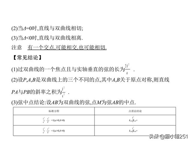 圆锥曲线，查漏补缺，巩固你的一轮复习