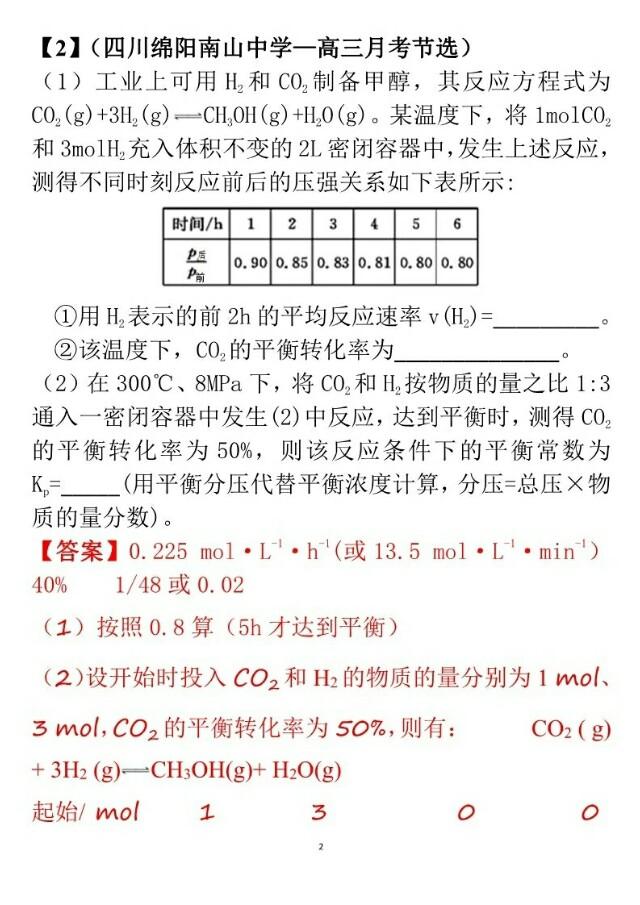 高中化学之化学平衡（高考热点易错）（一）