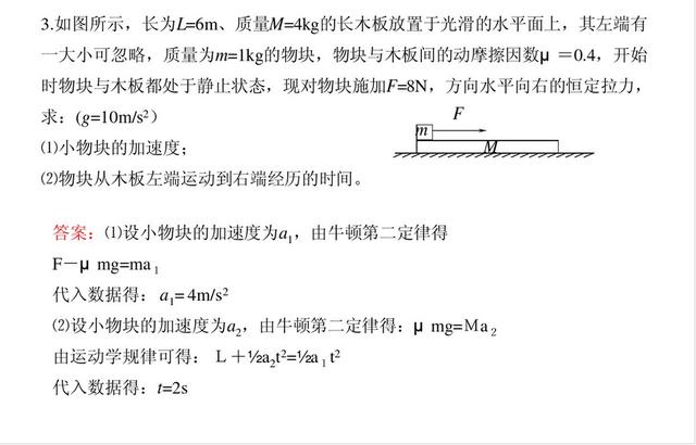 高中物理——滑块与木板问题