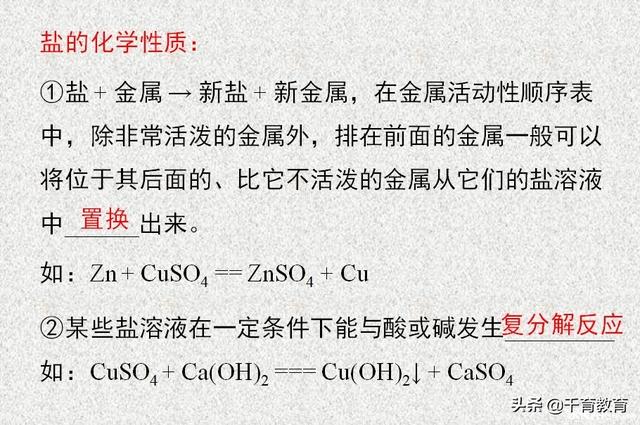 [试题资料]酸碱盐的性质与应用，看看忘了没？