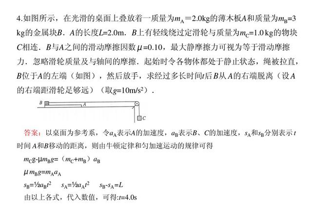 高中物理——滑块与木板问题