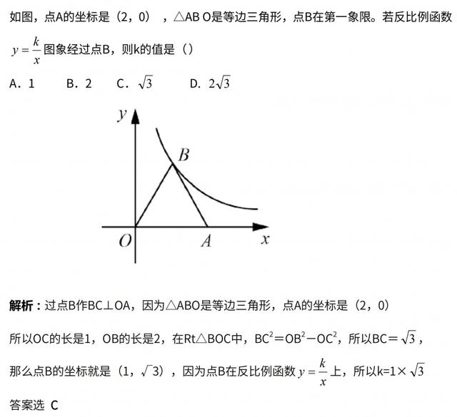 初中数学干货：反比例函数综合题解题方法