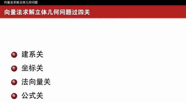 试题研究丨向量法求解立体几何问题