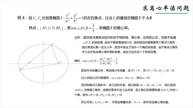 [高中数学]圆锥曲线中离心率的值与范围的求解方法