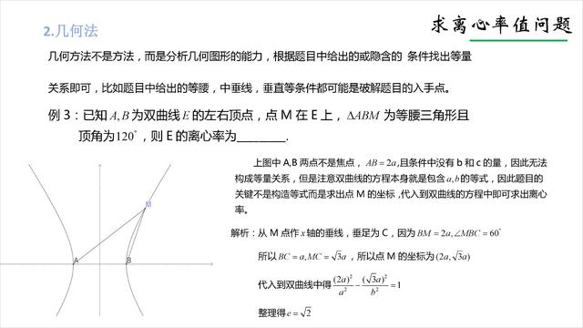 [高中数学]圆锥曲线中离心率的值与范围的求解方法