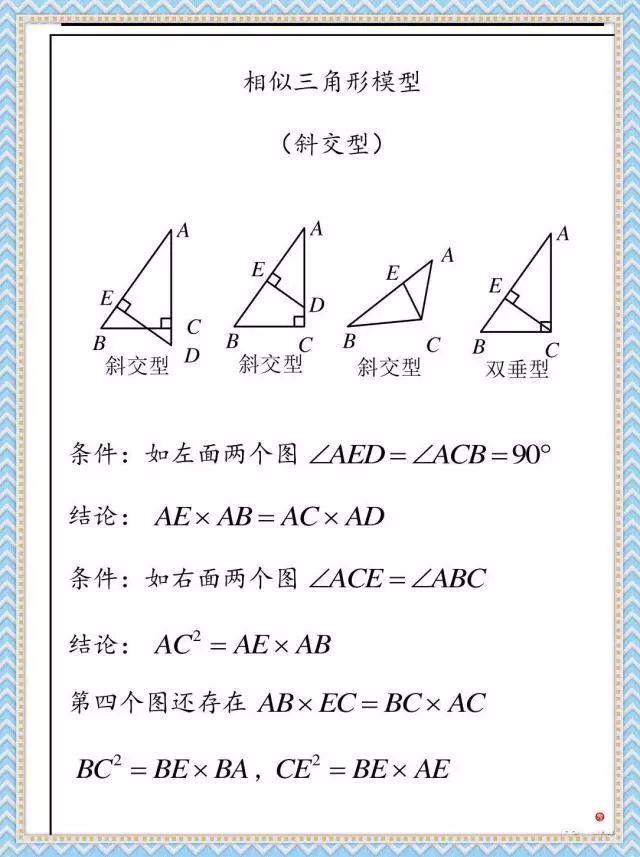 初中几何难？看看这些模型 对你一定有帮助