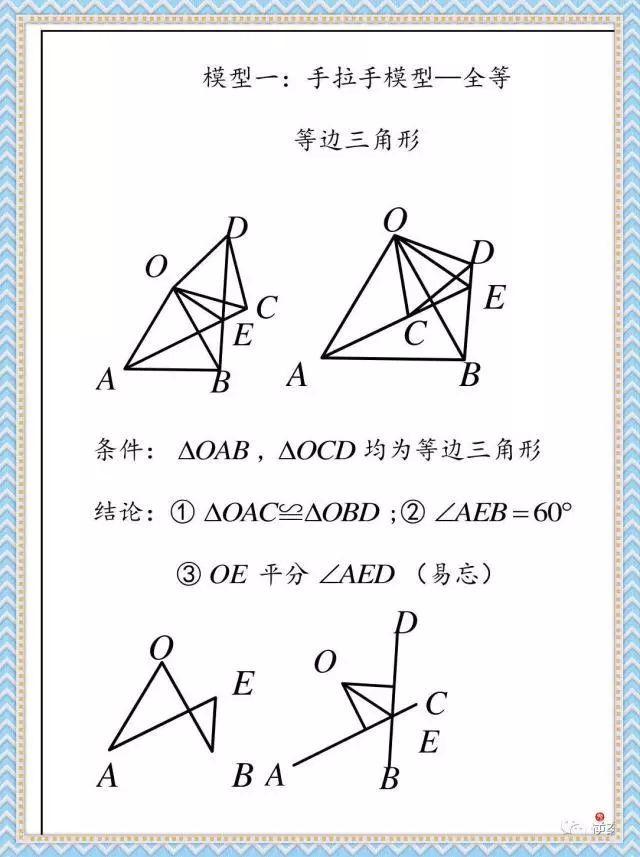 初中几何难？看看这些模型 对你一定有帮助