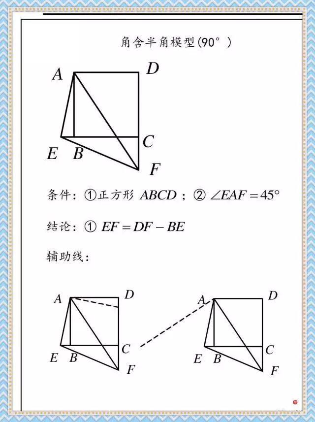 初中几何难？看看这些模型 对你一定有帮助