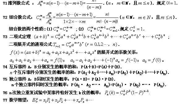 高中数学：高考生必看！最常考公式及解析都在这里！