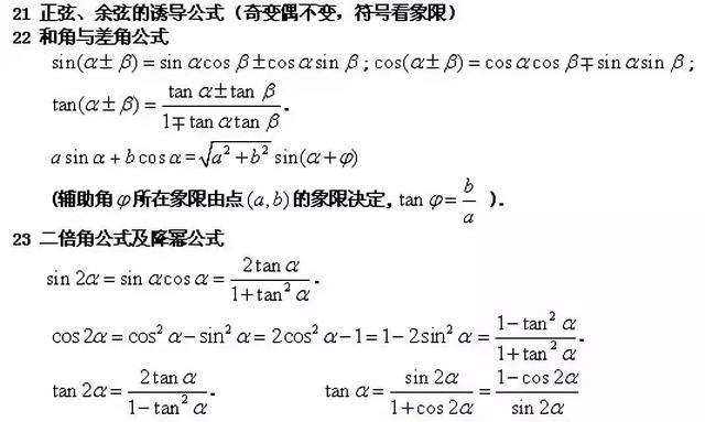 高中数学：高考生必看！最常考公式及解析都在这里！