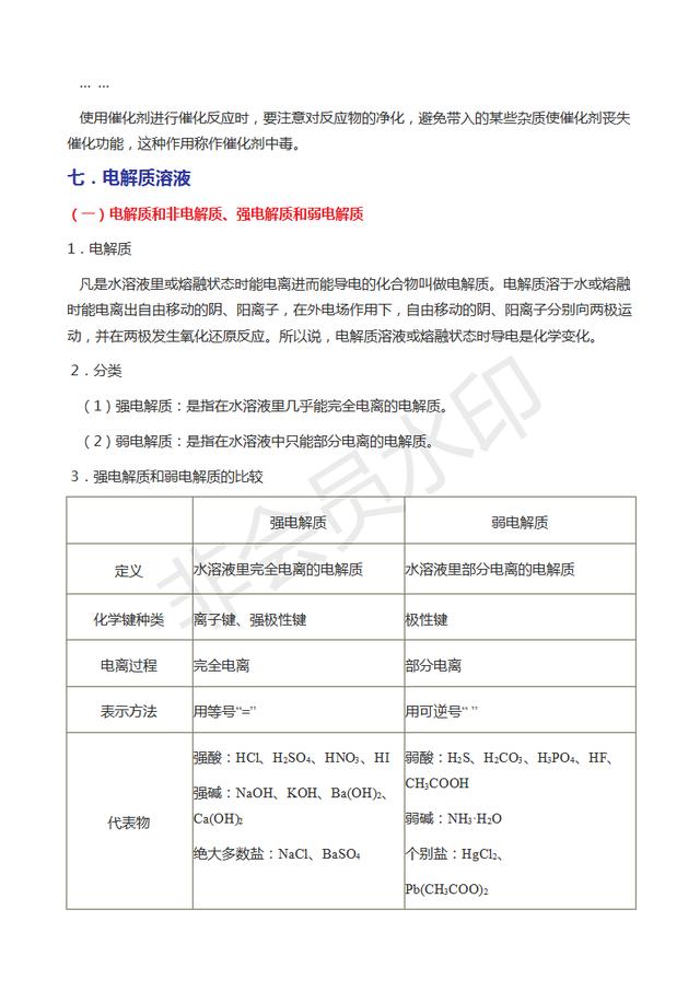高中化学基本概念和原理