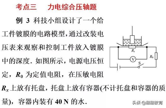 初中（中考）物理必须掌握的九大题型