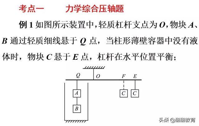 初中（中考）物理必须掌握的九大题型