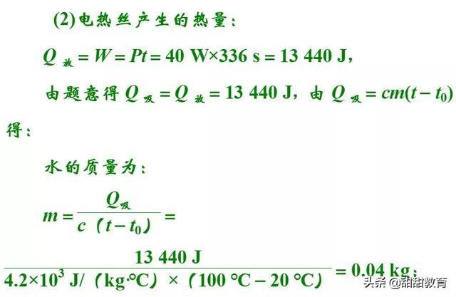 初中（中考）物理必须掌握的九大题型