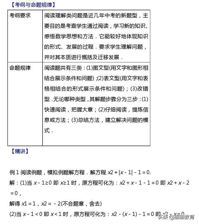 2019数学中考题型分析及答案（转发+收藏）