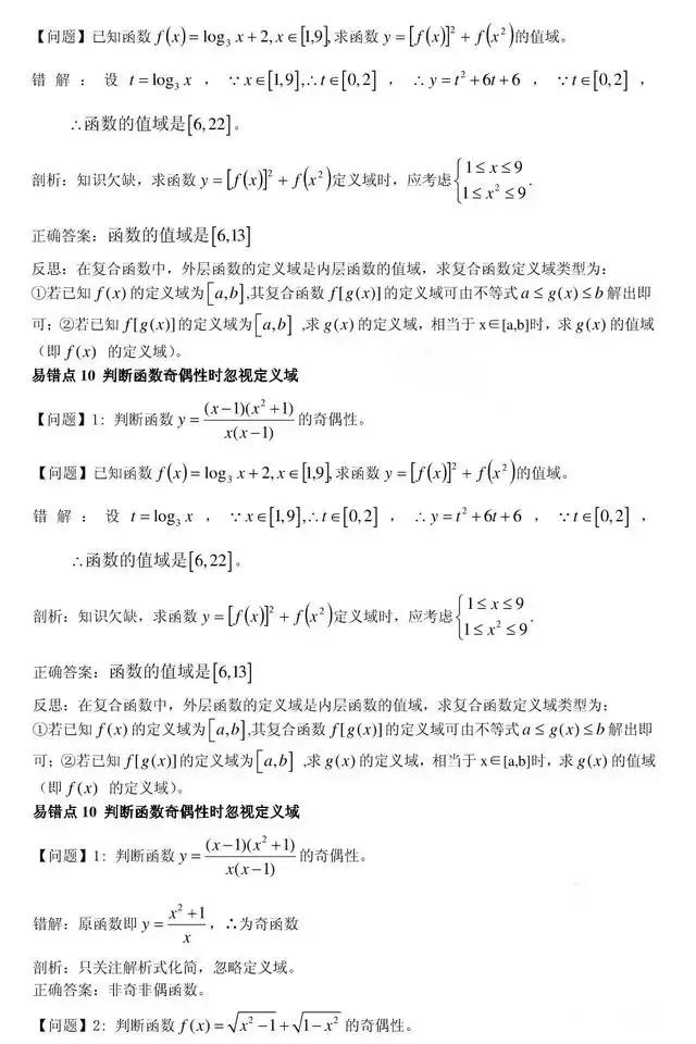 高中数学80个逢考必错的高频错题，以后绝不再错！