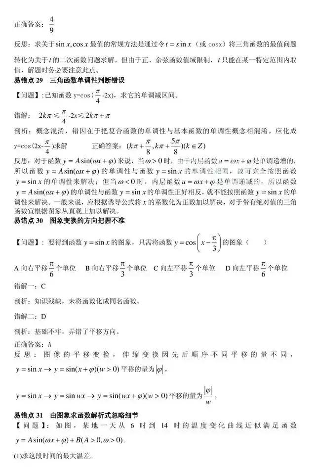 高中数学80个逢考必错的高频错题，以后绝不再错！