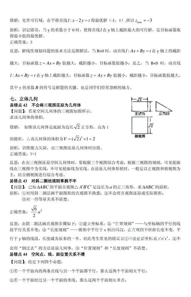 高中数学：80个易错点、易错题总结