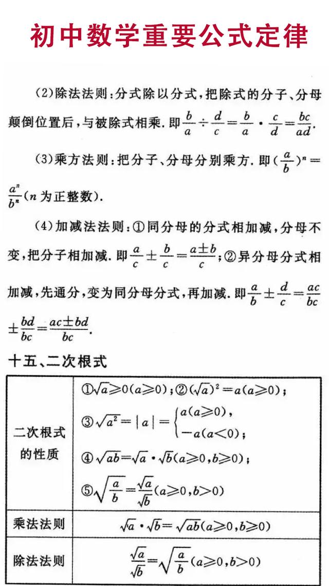 初中数学知识点详细解析，逐条复习，你的数学也能上110！