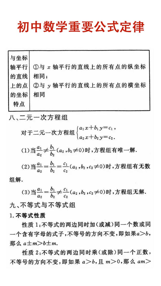 初中数学知识点详细解析，逐条复习，你的数学也能上110！